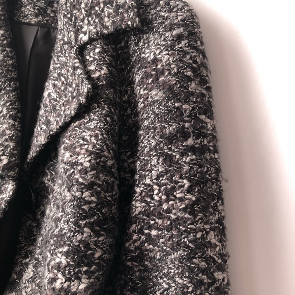 ARVIDA zigzag tweed black white knit peacoat GUC - Picture 5 of 10
